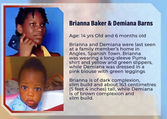 Brianna Baker and Demiana Barns - Missing Since July 08 2025from  St. Catherine| Jamaican True Stories